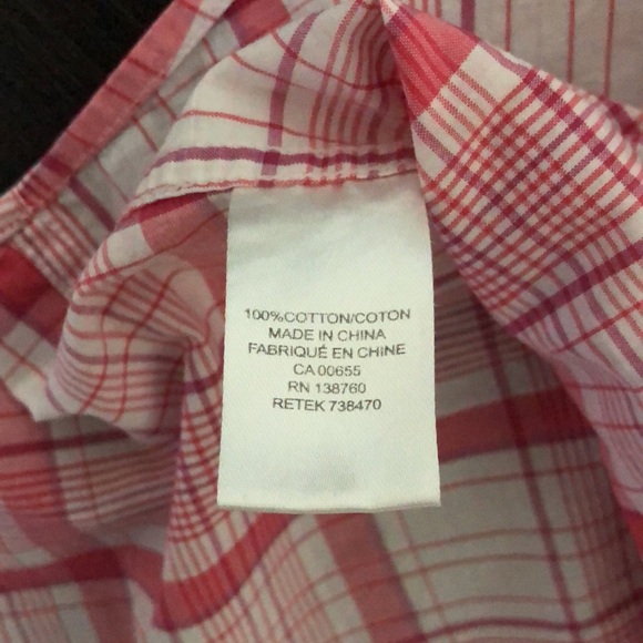 RW & Co. Fitted Long Sleeve Checkered Shirt, Size M - Picture 8 of 10